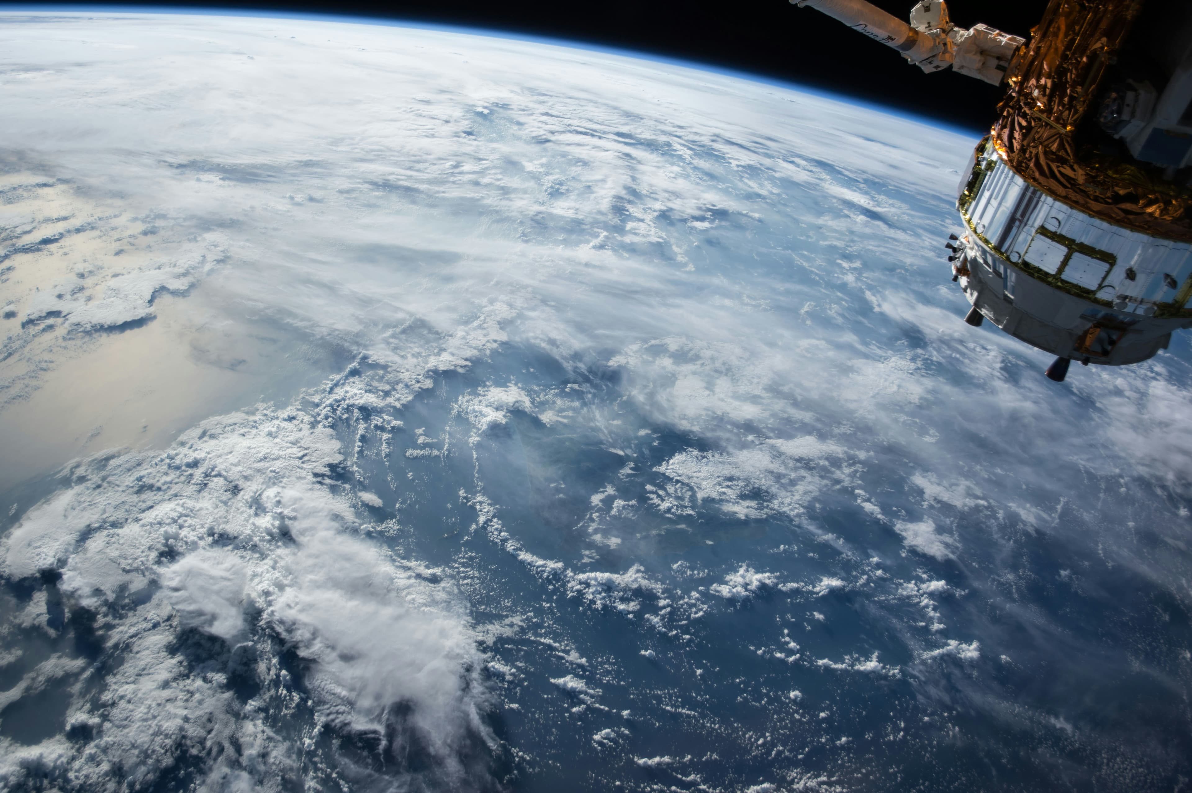 Vue de la Terre depuis l'espace avec un satellite