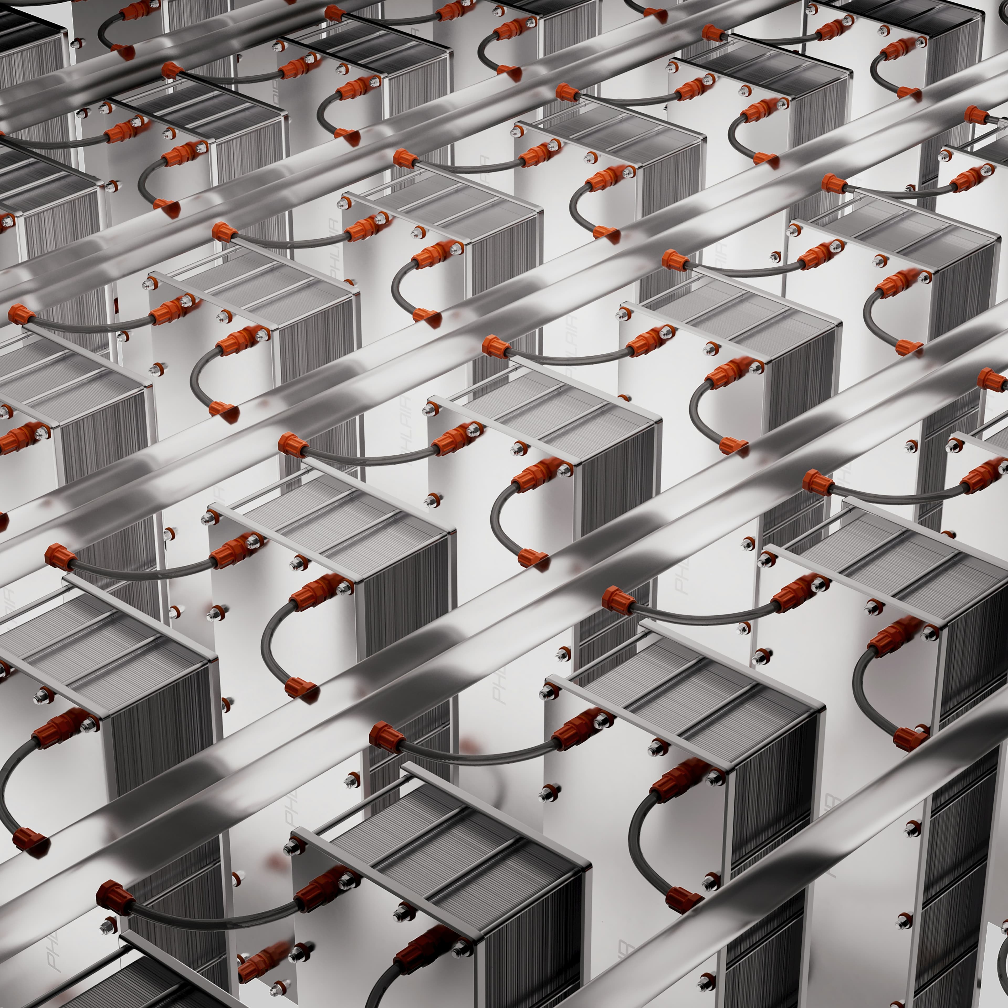 Un ensemble de batteries de différents types alignées