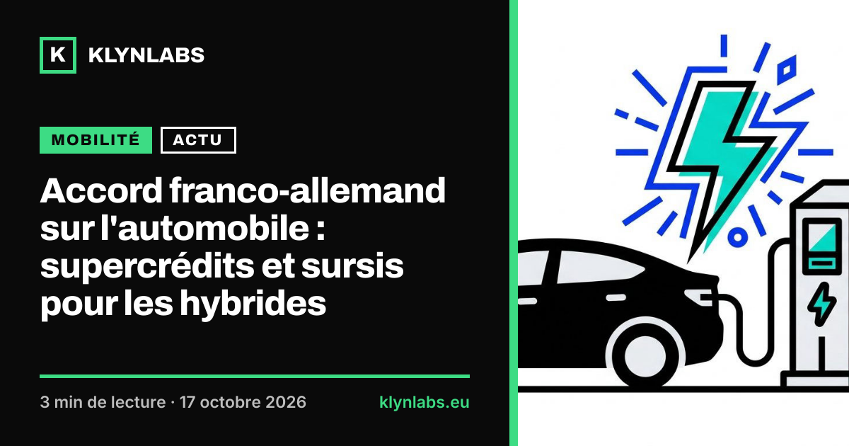 Aperçu de la carte de partage : Accord franco-allemand sur l'automobile : supercrédits et sursis pour les hybrides