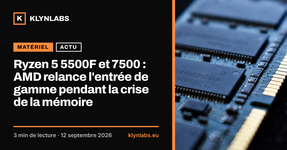 Aperçu de la carte de partage : Ryzen 5 5500F et 7500 : AMD relance l'entrée de gamme pendant la crise de la mémoire