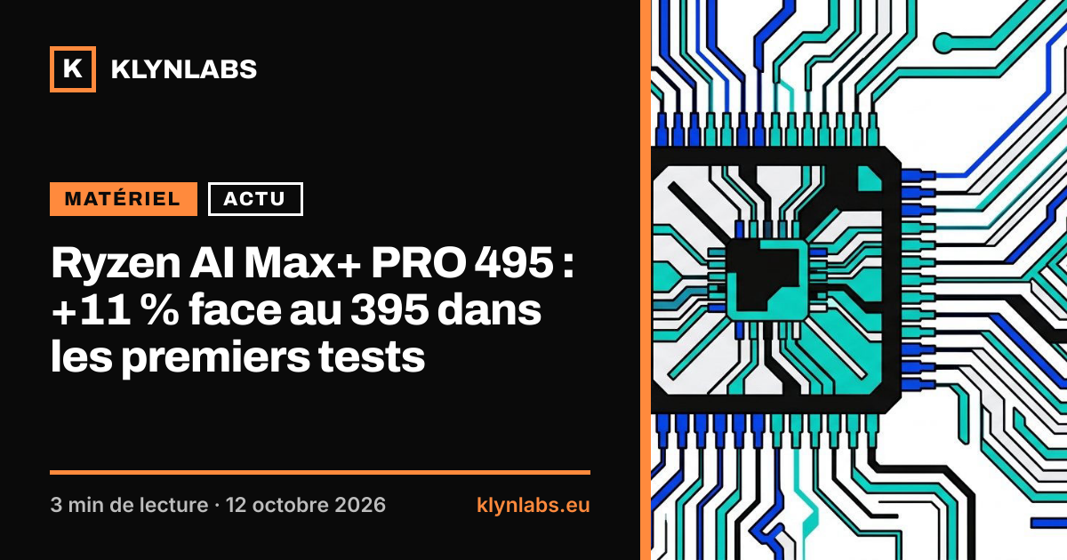 Aperçu de la carte de partage : Ryzen AI Max+ PRO 495 : +11 % face au 395 dans les premiers tests