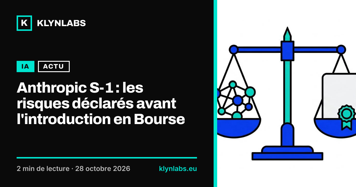 Aperçu de la carte de partage : Anthropic S-1 : les risques déclarés avant l'introduction en Bourse