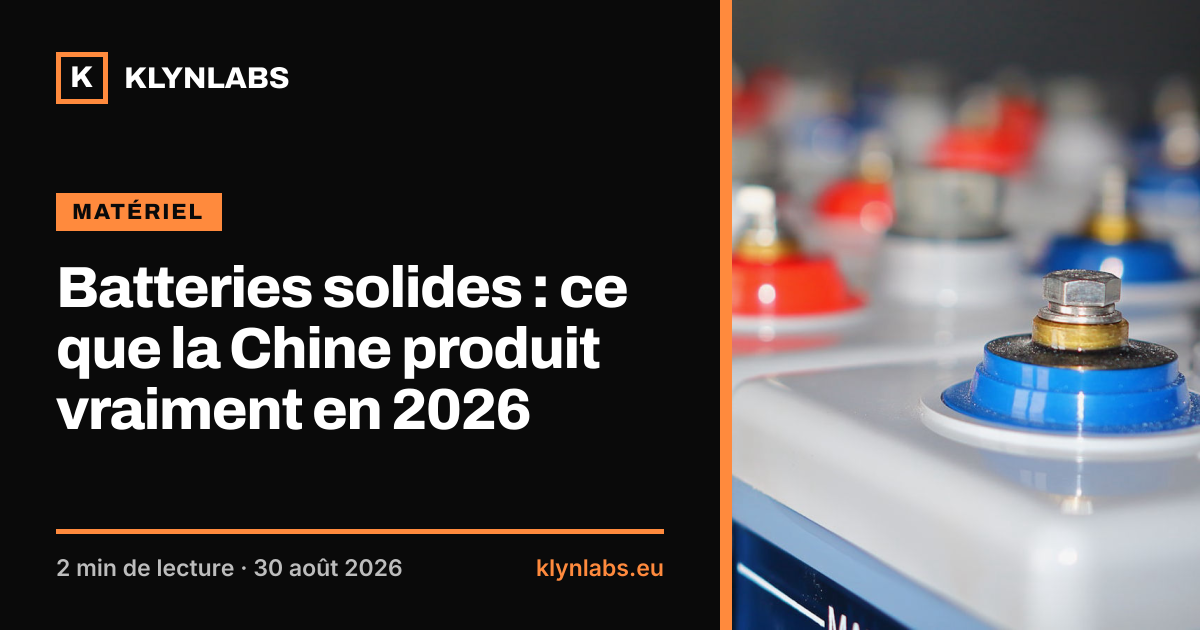 Aperçu de la carte de partage : Batteries solides : ce que la Chine produit vraiment en 2026