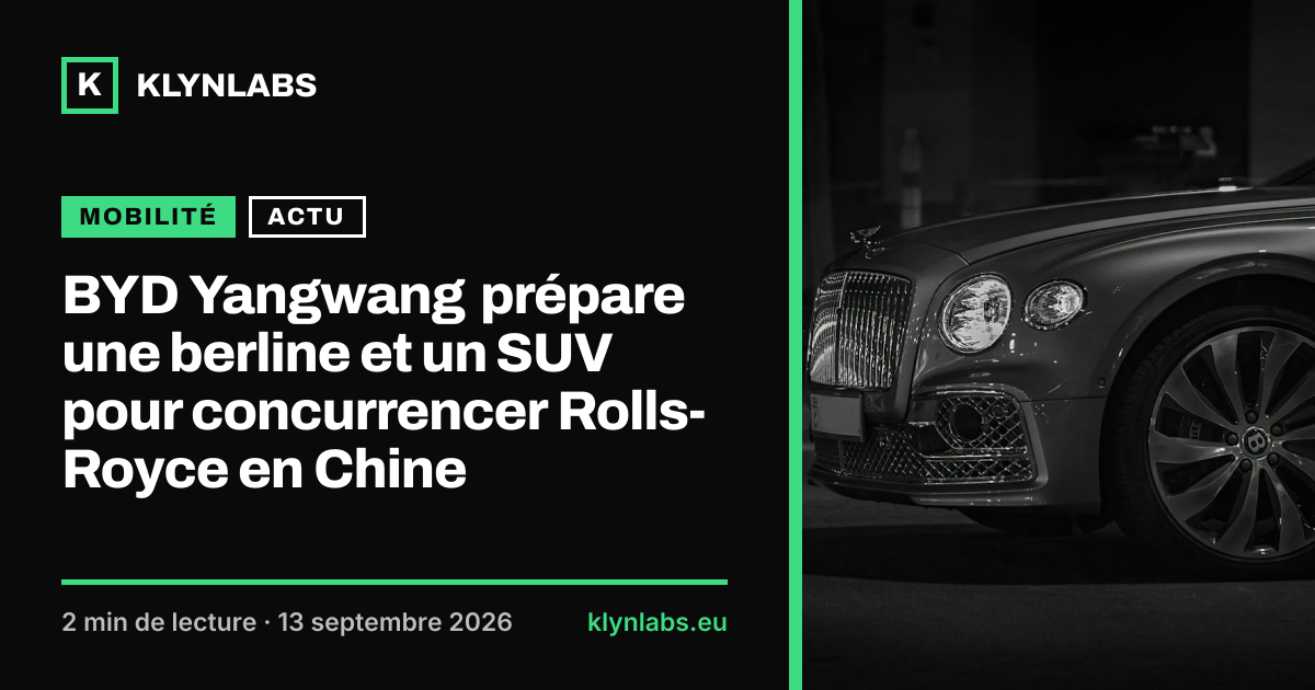 Aperçu de la carte de partage : BYD Yangwang prépare une berline et un SUV pour concurrencer Rolls-Royce en Chine