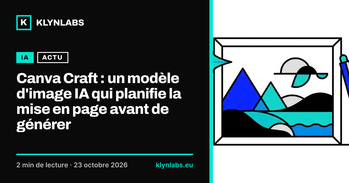Aperçu de la carte de partage : Canva Craft : un modèle d'image IA qui planifie la mise en page avant de générer
