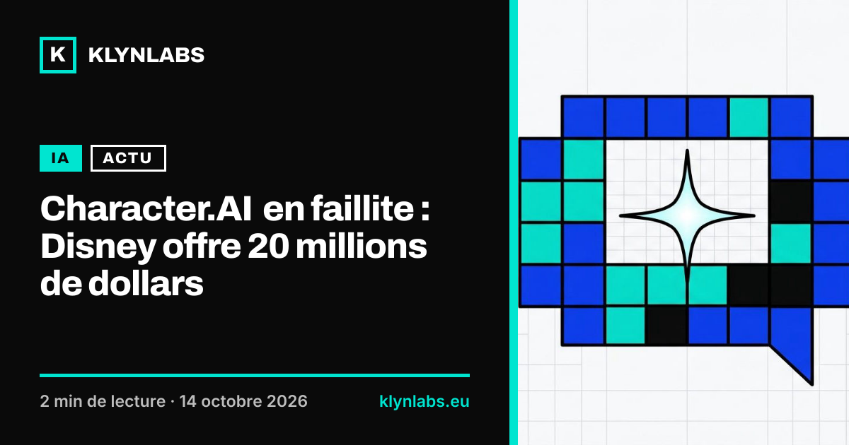 Aperçu de la carte de partage : Character.AI en faillite : Disney offre 20 millions de dollars