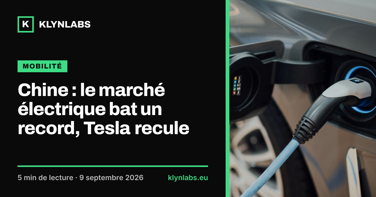 Aperçu de la carte de partage : Chine : le marché électrique bat un record, Tesla recule