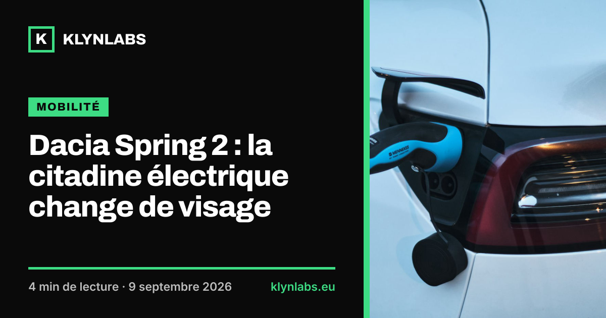 Aperçu de la carte de partage : Dacia Spring 2 : la citadine électrique change de visage