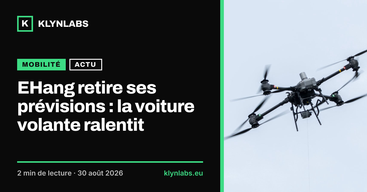 Aperçu de la carte de partage : EHang retire ses prévisions : la voiture volante ralentit