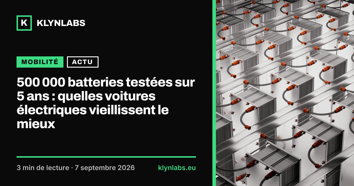 Aperçu de la carte de partage : 500 000 batteries testées sur 5 ans : quelles voitures électriques vieillissent le mieux