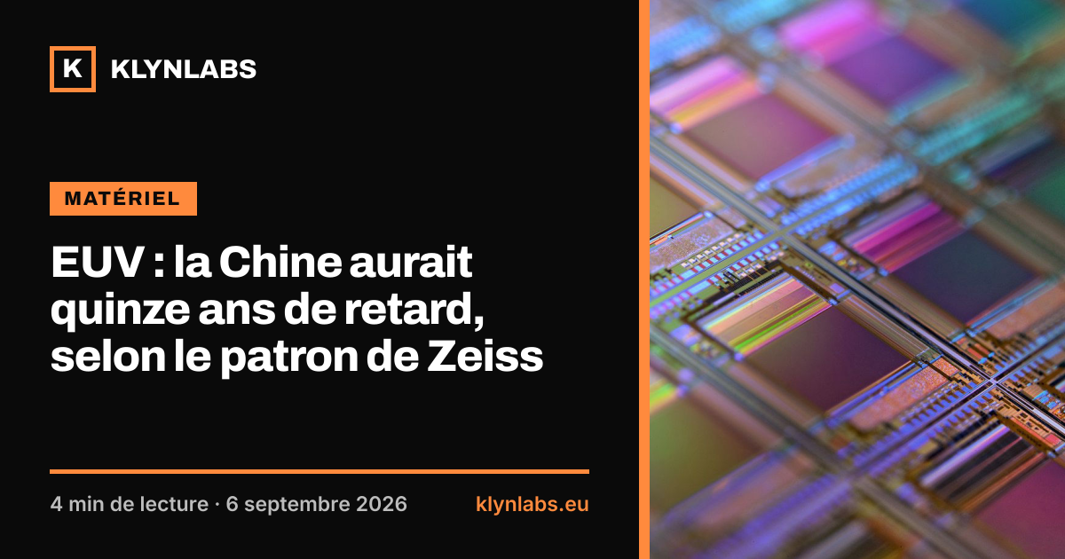 Aperçu de la carte de partage : EUV : la Chine aurait quinze ans de retard, selon le patron de Zeiss