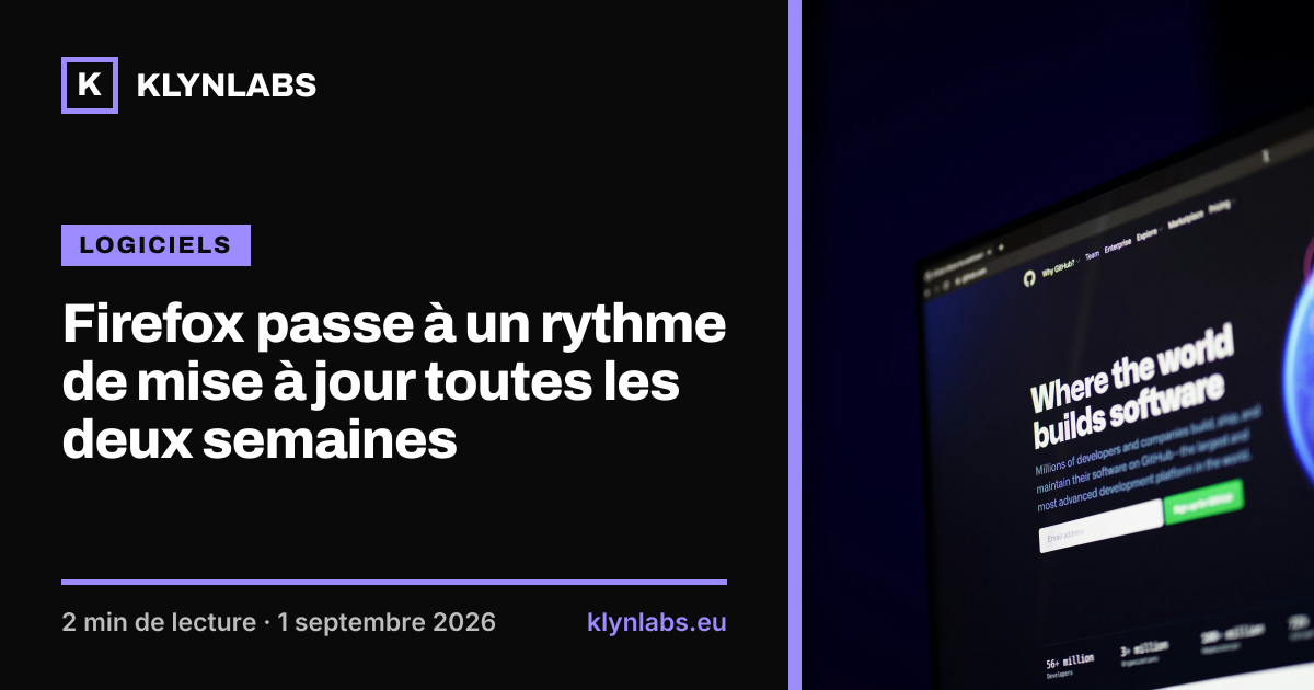 Aperçu de la carte de partage : Firefox passe à un rythme de mise à jour toutes les deux semaines