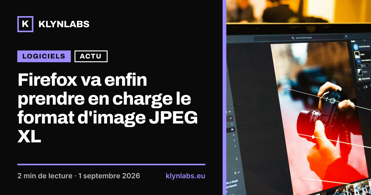 Aperçu de la carte de partage : Firefox va enfin prendre en charge le format d'image JPEG XL