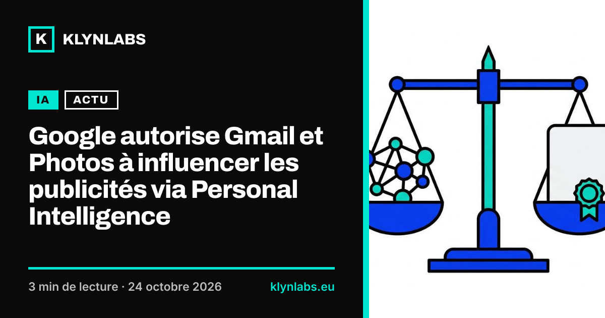 Aperçu de la carte de partage : Google autorise Gmail et Photos à influencer les publicités via Personal Intelligence