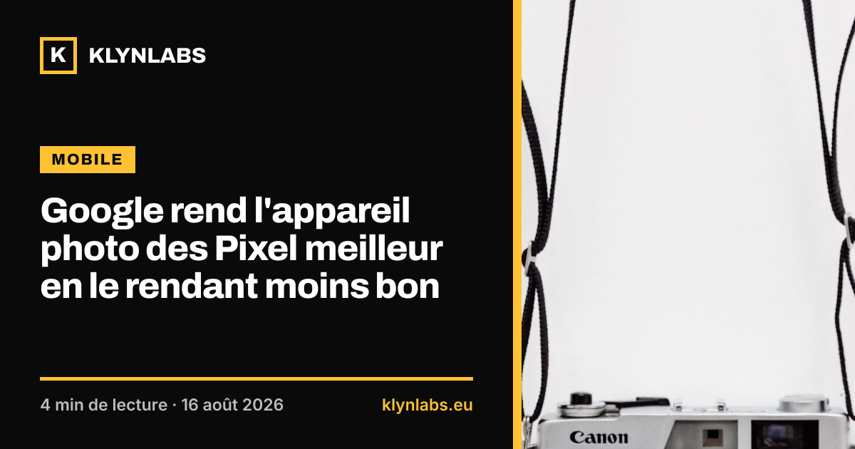 Aperçu de la carte de partage : Google rend l'appareil photo des Pixel meilleur en le rendant moins bon