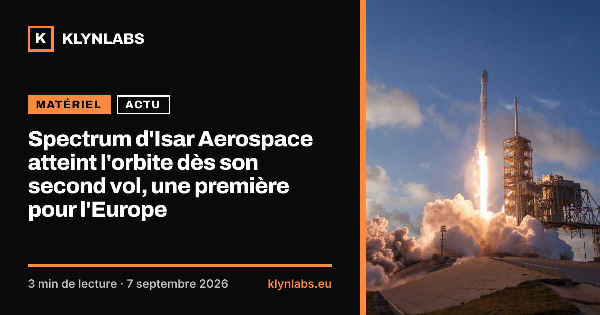 Aperçu de la carte de partage : Spectrum d'Isar Aerospace atteint l'orbite dès son second vol, une première pour l'Europe