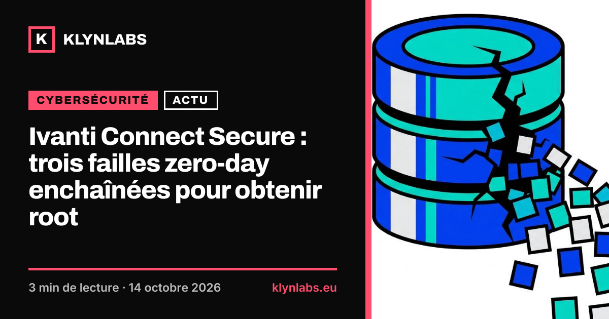 Aperçu de la carte de partage : Ivanti Connect Secure : trois failles zero-day enchaînées pour obtenir root