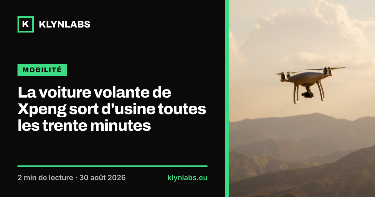Aperçu de la carte de partage : La voiture volante de Xpeng sort d'usine toutes les trente minutes