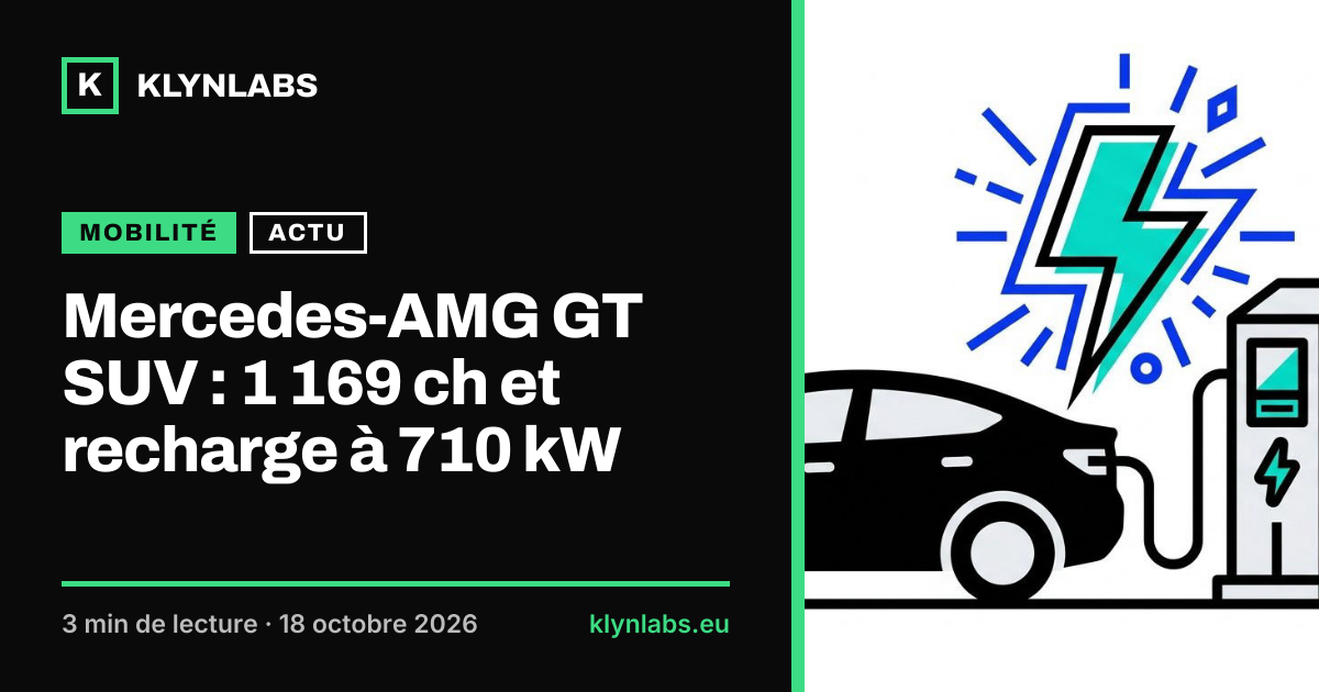 Aperçu de la carte de partage : Mercedes-AMG GT SUV : 1 169 ch et recharge à 710 kW