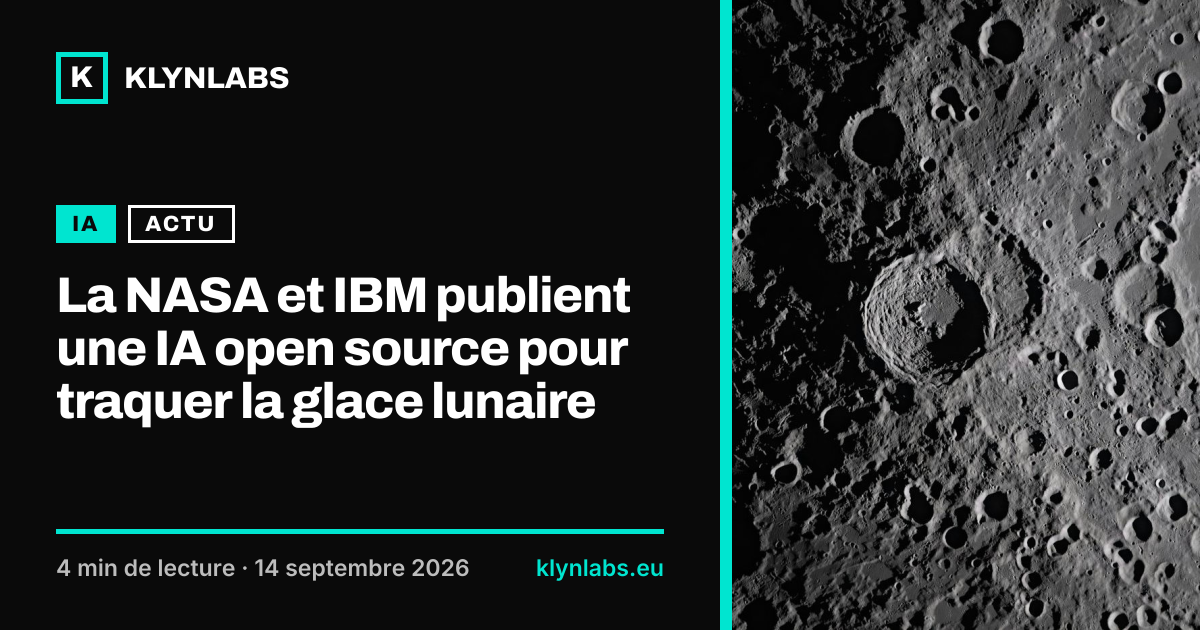 Aperçu de la carte de partage : La NASA et IBM publient une IA open source pour traquer la glace lunaire