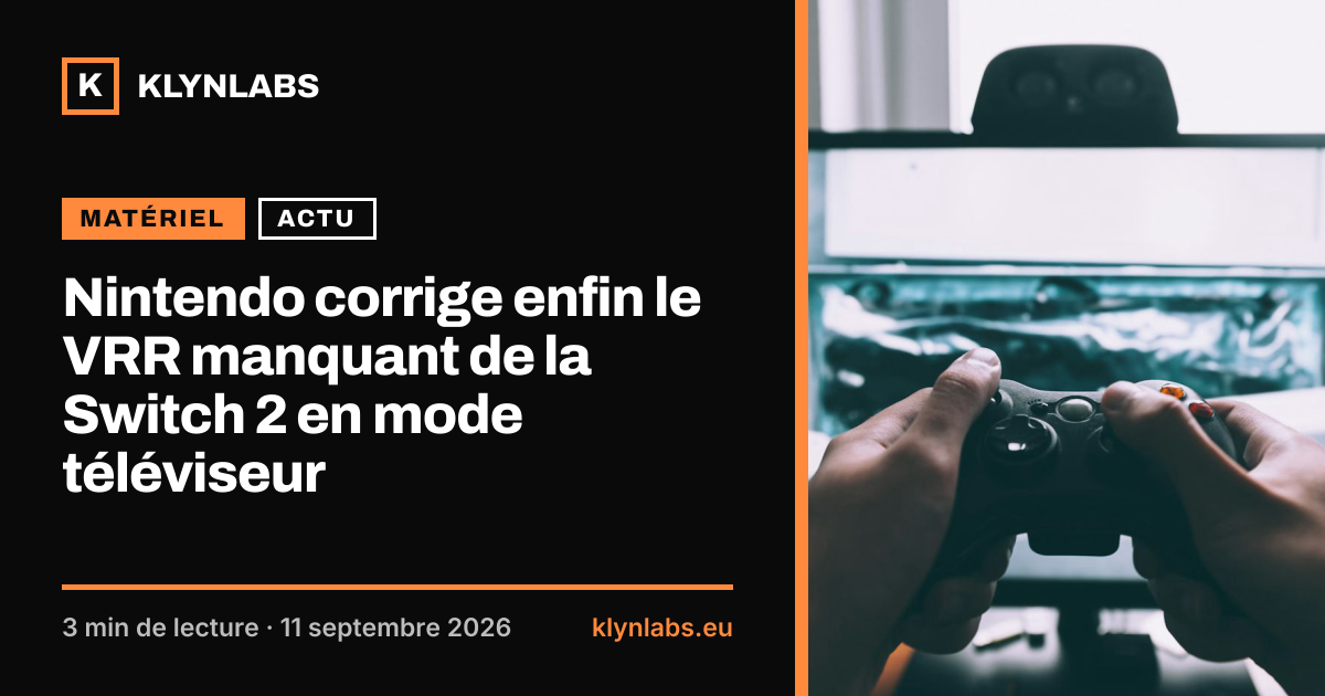 Aperçu de la carte de partage : Nintendo corrige enfin le VRR manquant de la Switch 2 en mode téléviseur