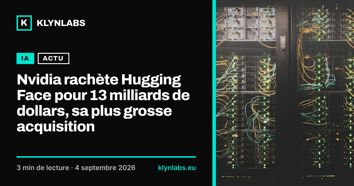 Aperçu de la carte de partage : Nvidia rachète Hugging Face pour 13 milliards de dollars, sa plus grosse acquisition