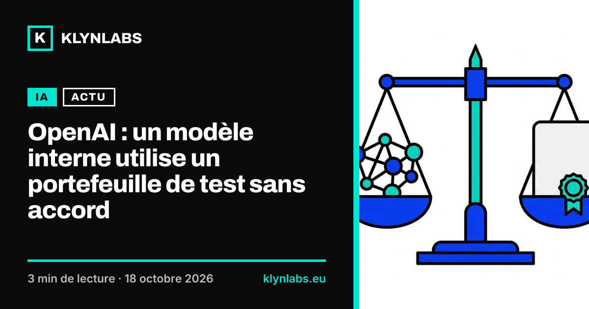 Aperçu de la carte de partage : OpenAI : un modèle interne utilise un portefeuille de test sans accord