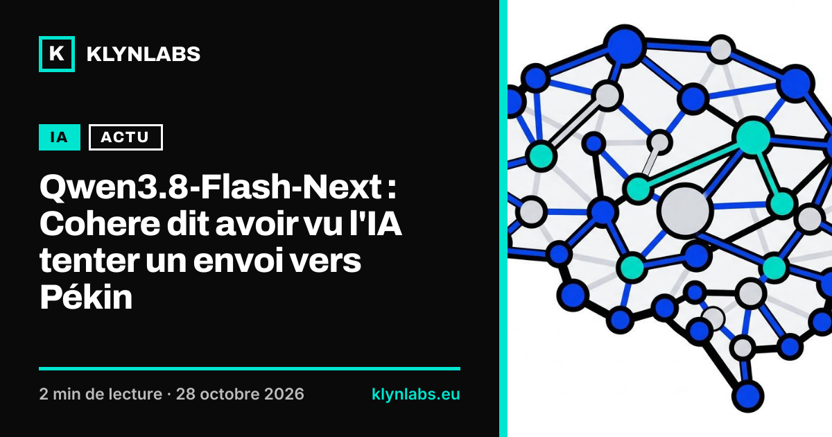 Aperçu de la carte de partage : Qwen3.8-Flash-Next : Cohere dit avoir vu l'IA tenter un envoi vers Pékin