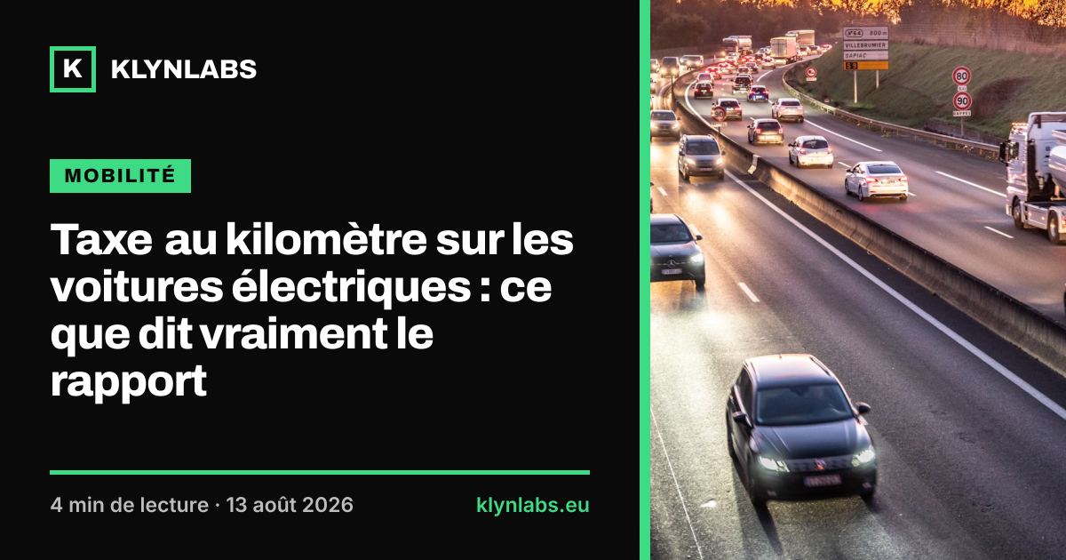 Aperçu de la carte de partage : Taxe au kilomètre sur les voitures électriques : ce que dit vraiment le rapport