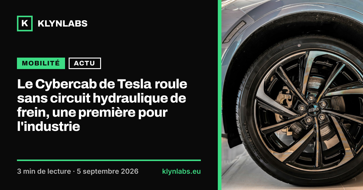 Aperçu de la carte de partage : Le Cybercab de Tesla roule sans circuit hydraulique de frein, une première pour l'industrie