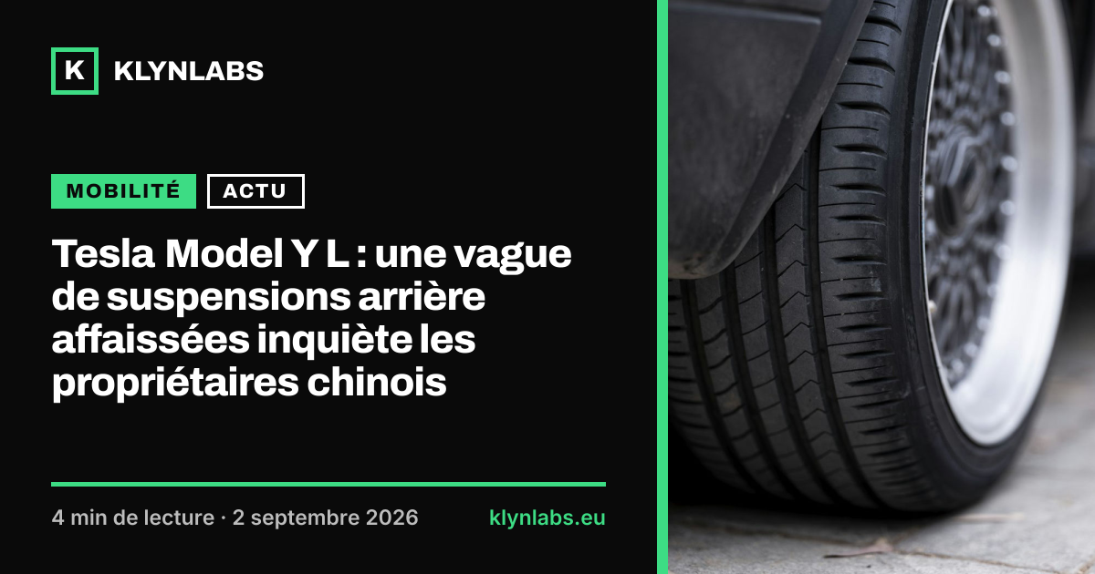 Aperçu de la carte de partage : Tesla Model Y L : une vague de suspensions arrière affaissées inquiète les propriétaires chinois