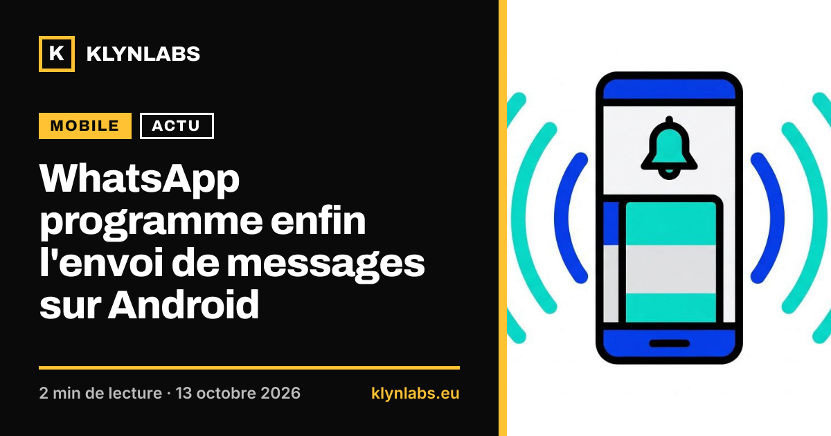 Aperçu de la carte de partage : WhatsApp programme enfin l'envoi de messages sur Android
