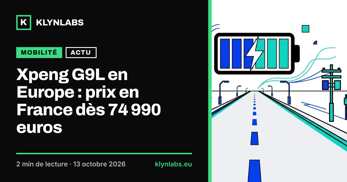 Aperçu de la carte de partage : Xpeng G9L en Europe : prix en France dès 74 990 euros